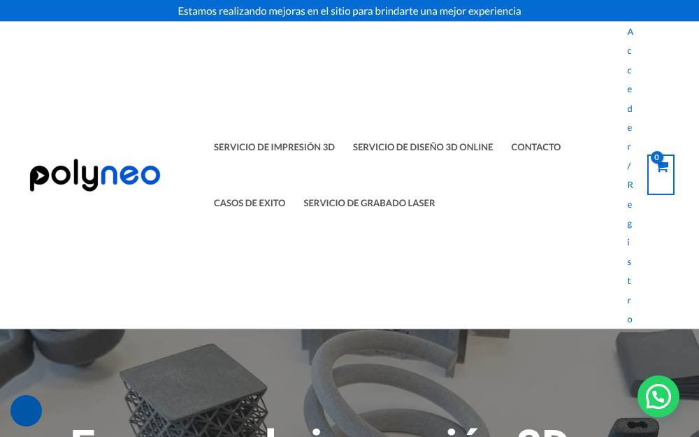 Portada de la web de Polyneo 3D