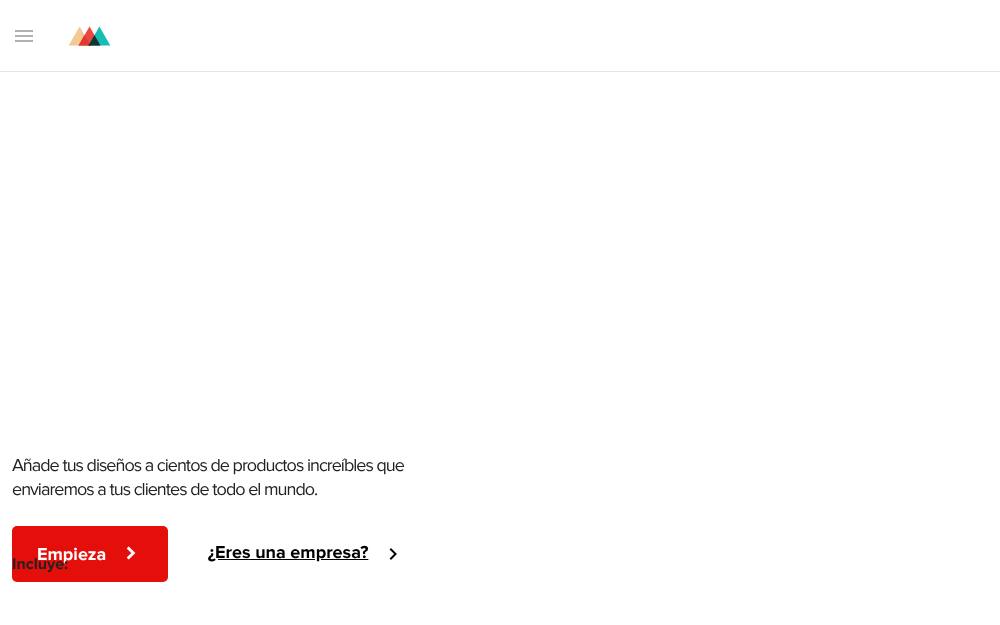 Portada de la web de Printful