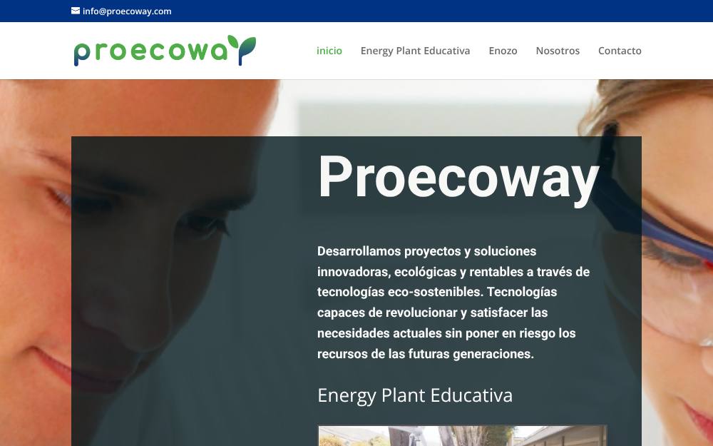 Portada de la web de Proecoway