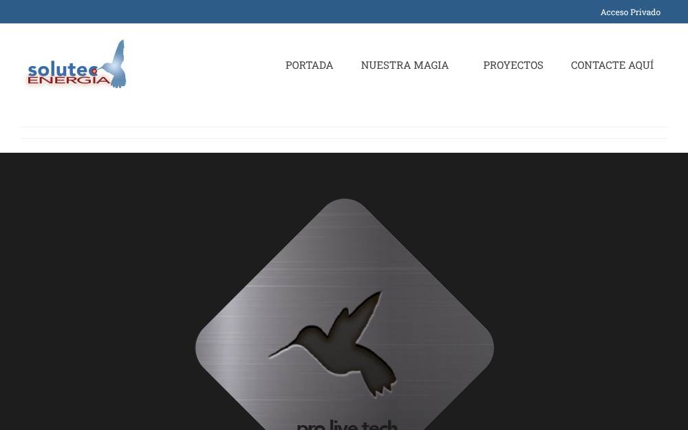 Portada de la web de Prolive Tech Ac