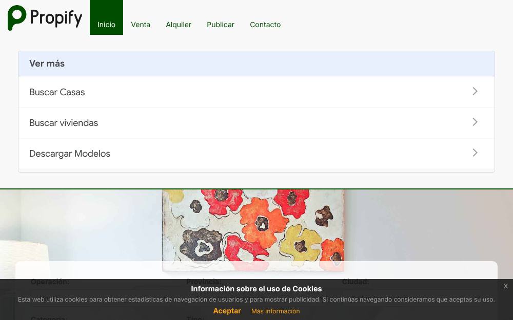 Portada de la web de Propify