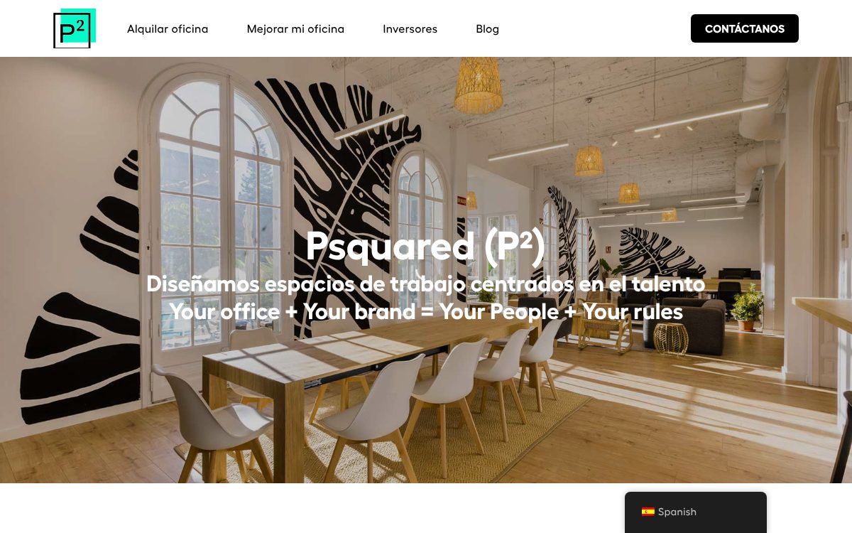 Portada de la web de Psquared