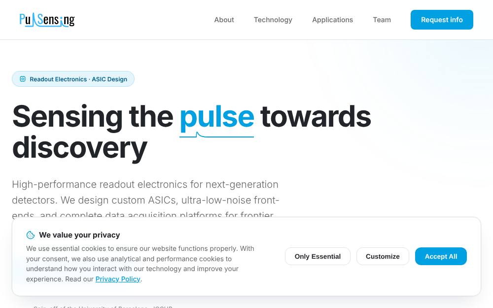 Portada de la web de Pulsensing