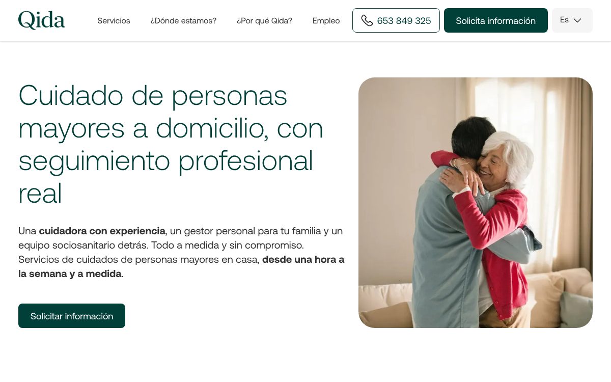 Portada de la web de Qida