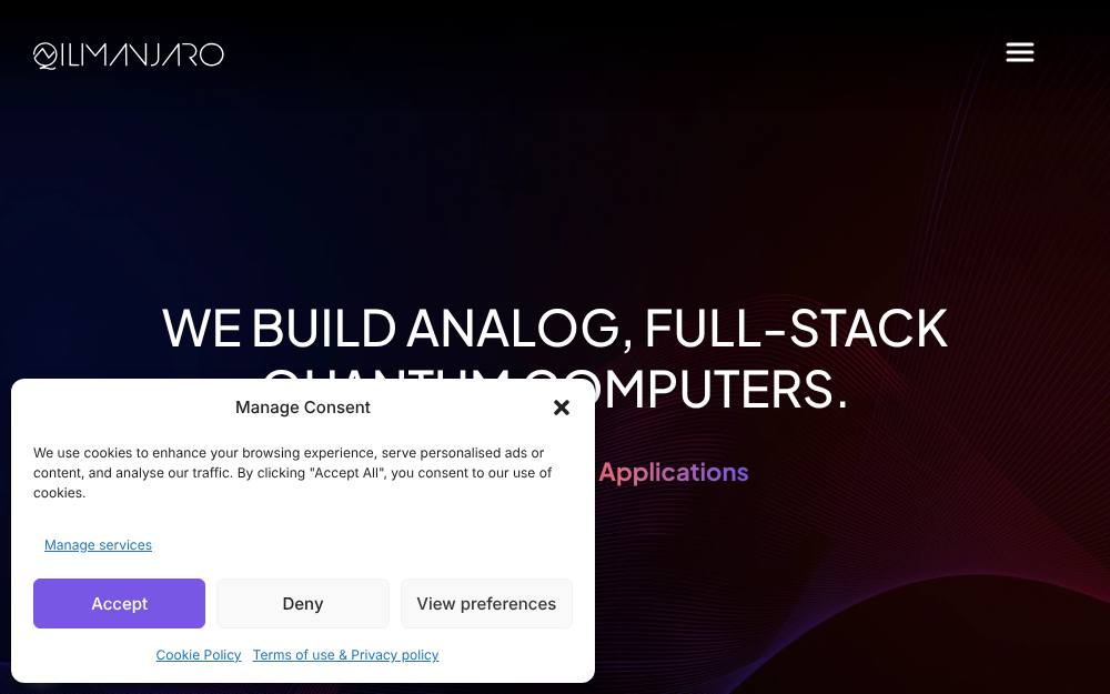 Portada de la web de Qilimanjaro