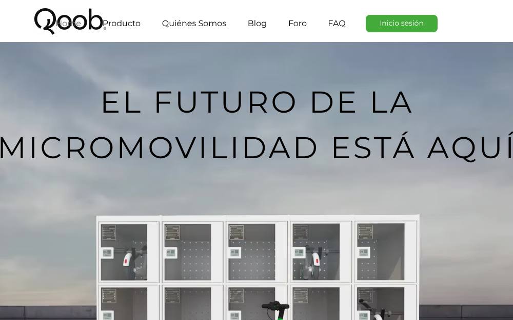 Portada de la web de Qoob