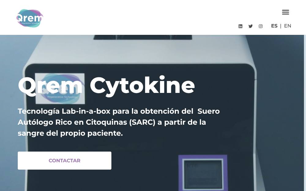 Portada de la web de Qrem