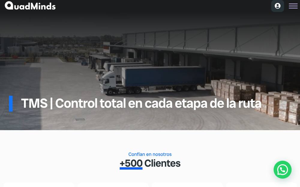 Portada de la web de Quadminds