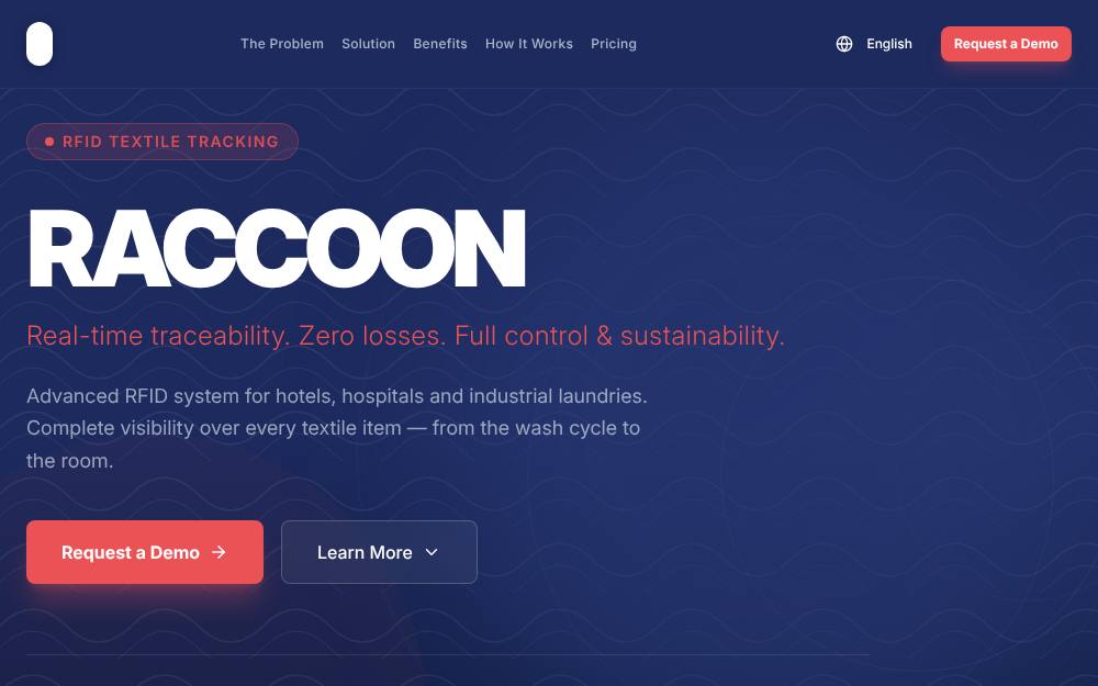 Portada de la web de Raccoon Management Systems