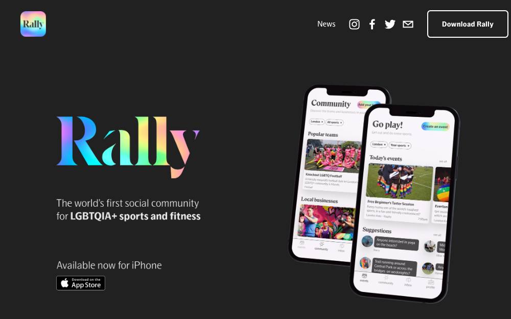Portada de la web de Rally