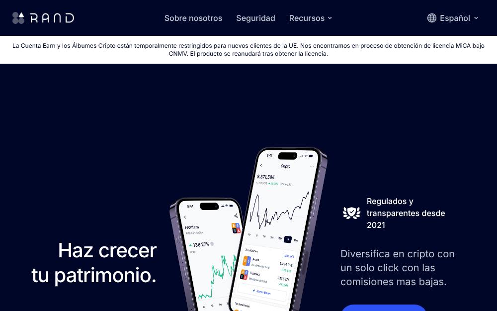 Portada de la web de Rand