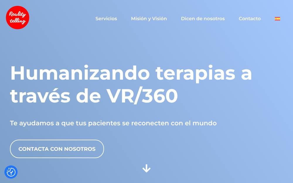 Portada de la web de Reality Telling