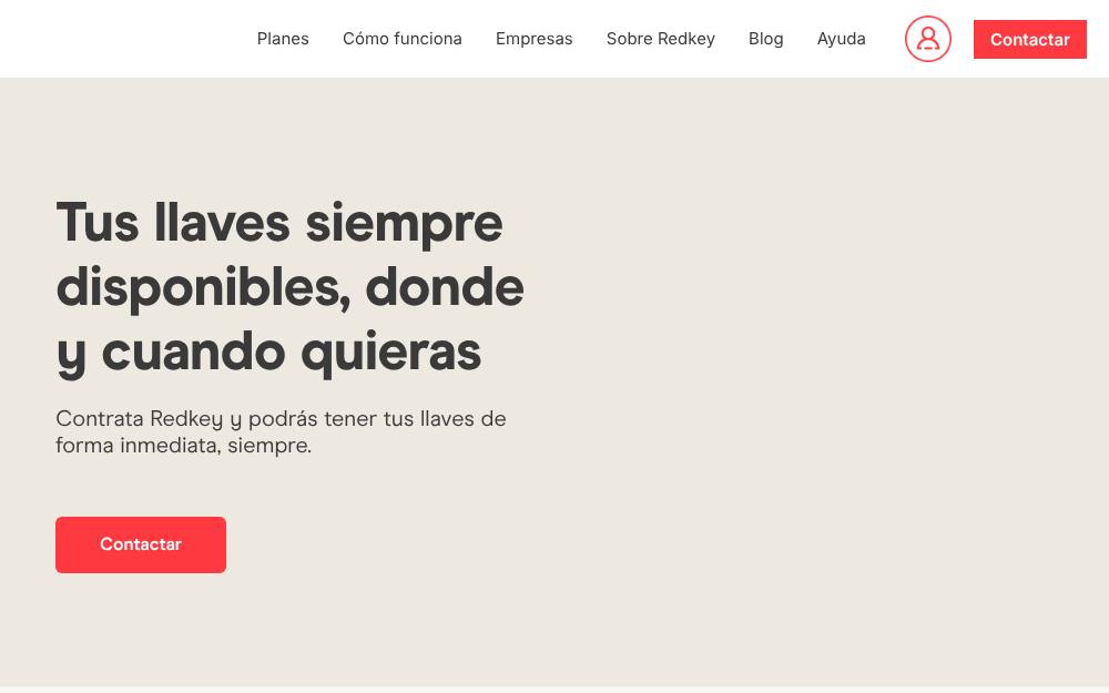Portada de la web de Redkey.App