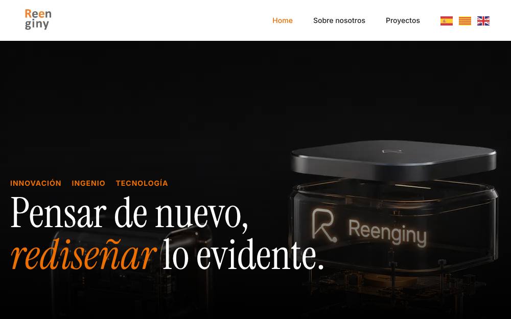 Portada de la web de Reenginy