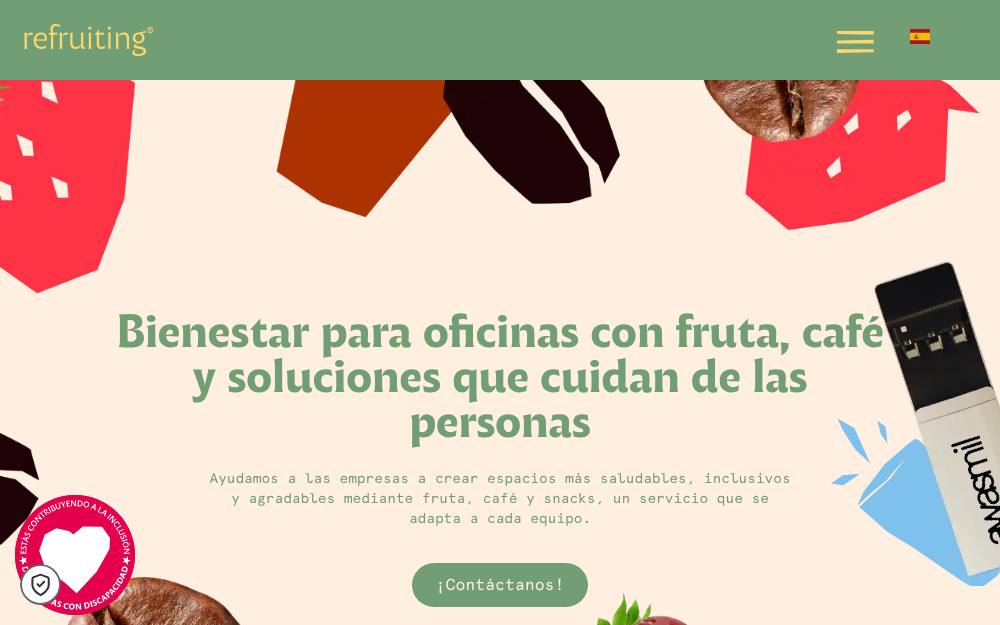 Portada de la web de Refruiting