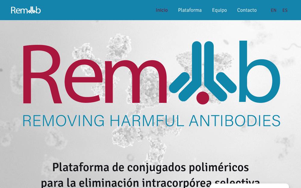 Portada de la web de Remab Therapeutics