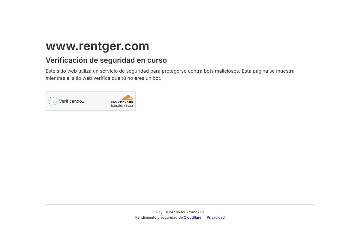 Portada de la web de Rentger