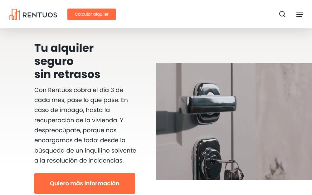 Portada de la web de Rentuos