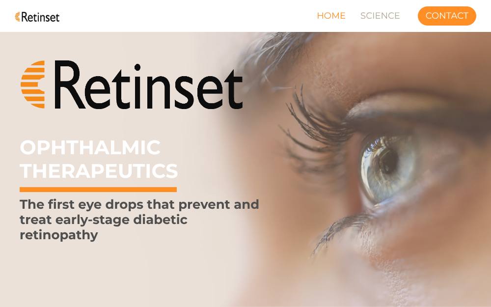 Portada de la web de Retinset