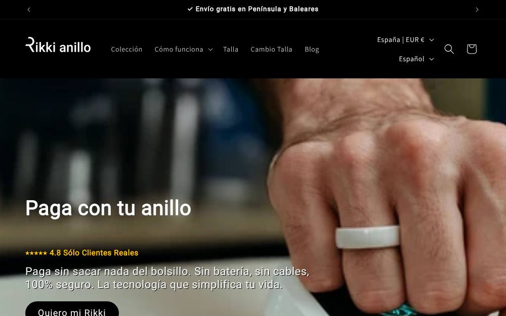 Portada de la web de Rikki