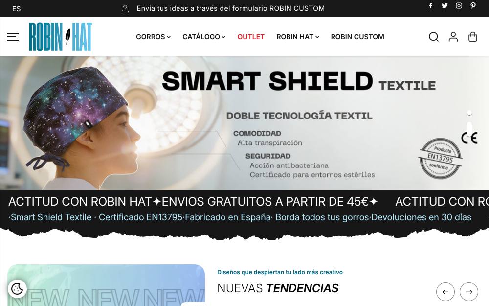 Portada de la web de Robinhat