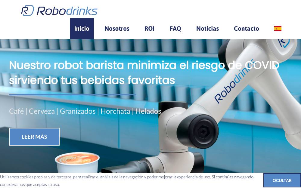 Portada de la web de Robodrinks