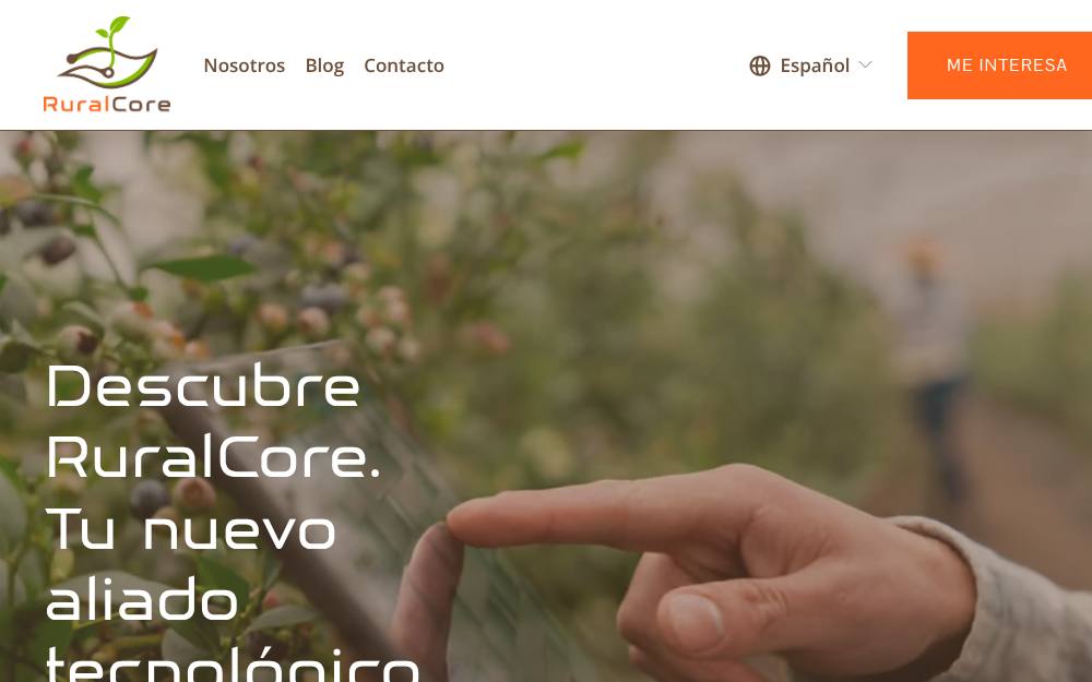 Portada de la web de Ruralcore