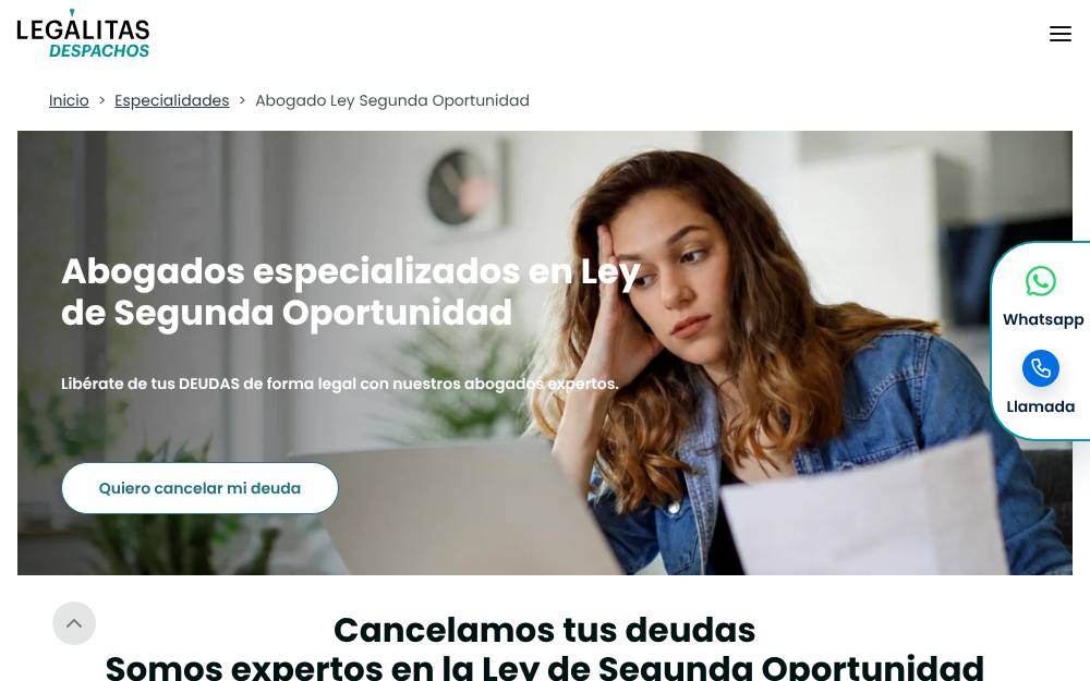 Portada de la web de Saldados