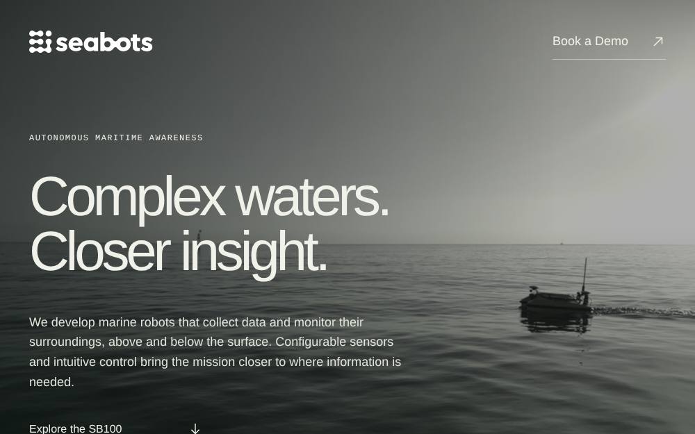 Portada de la web de Seabots