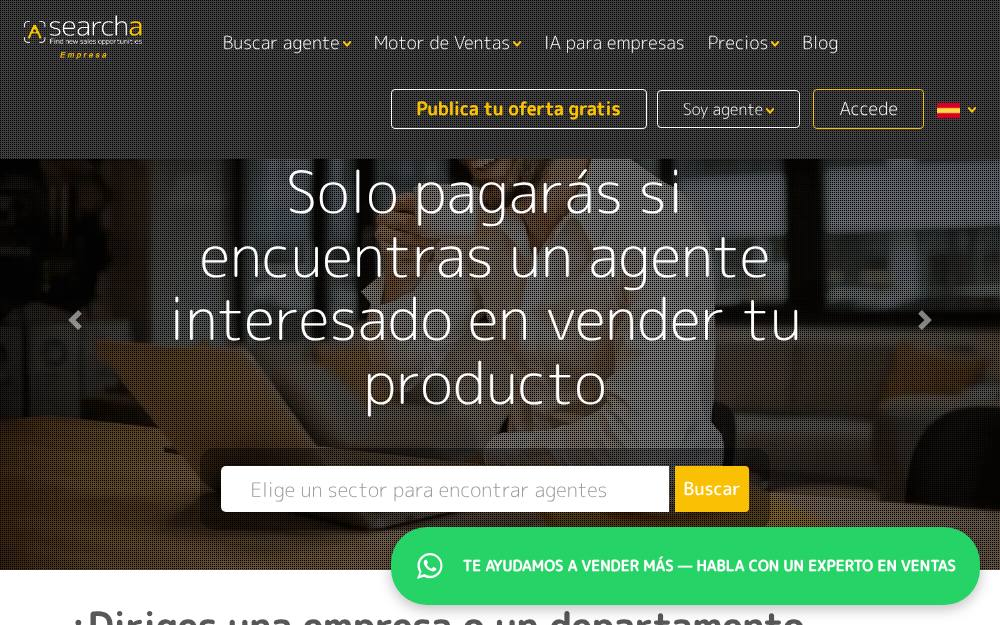 Portada de la web de Searcha