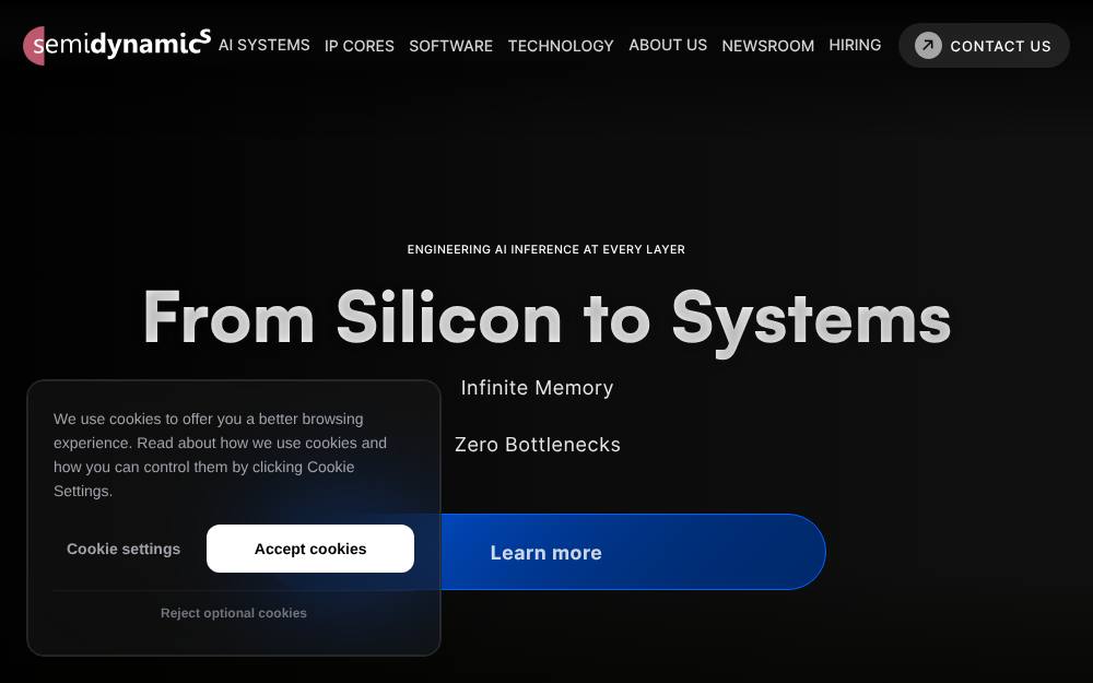 Portada de la web de Semidynamics
