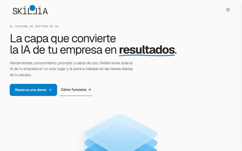Portada de la web de Skillia