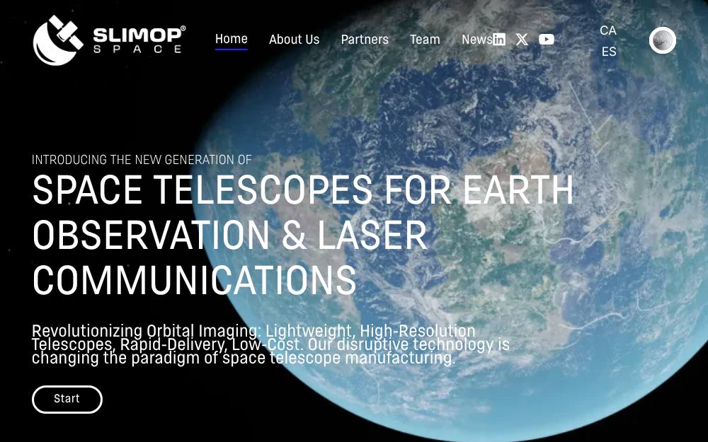 Portada de la web de Slimop Space