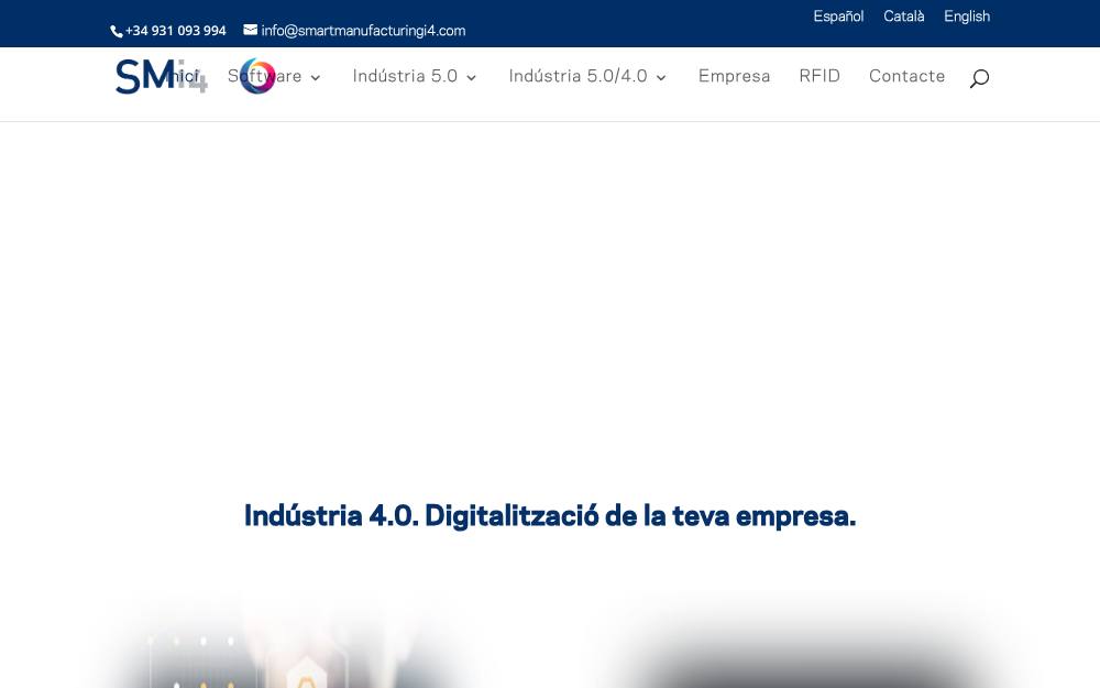 Portada de la web de Smart Manufacturing I4