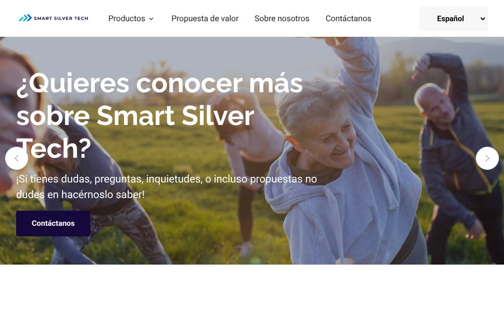 Portada de la web de Smart Silver Tech