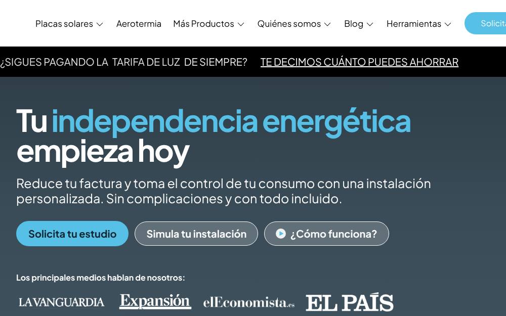 Portada de la web de Solfy