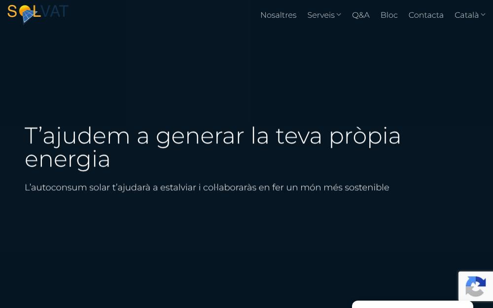 Portada de la web de Solvat