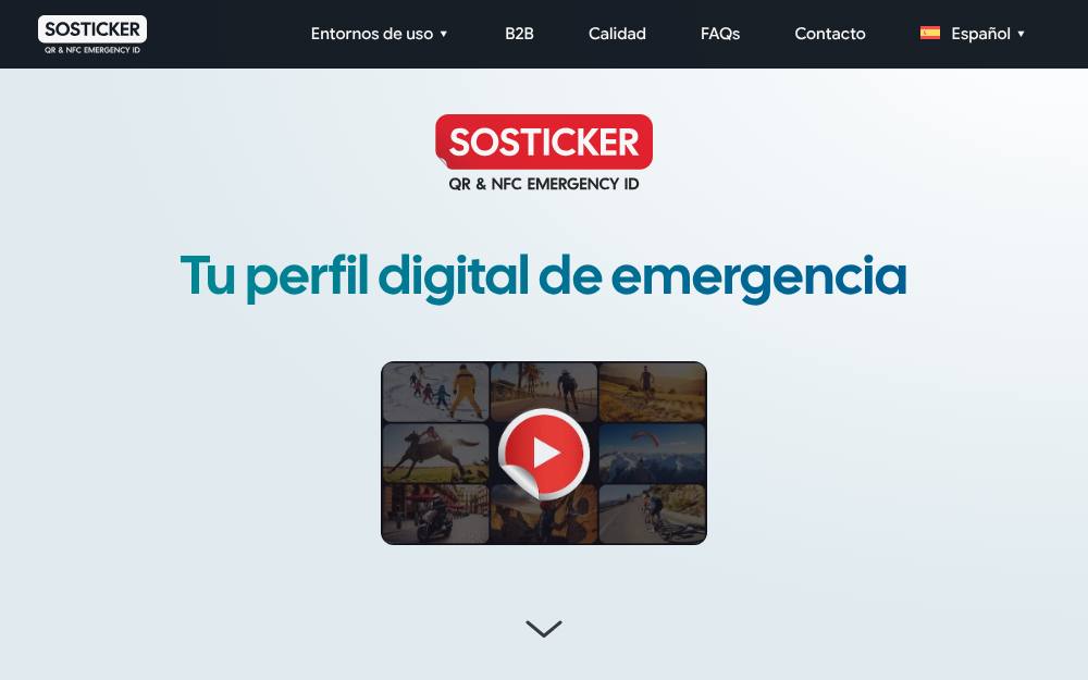 Portada de la web de Sosticker