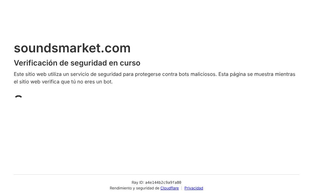Portada de la web de Sounds Market