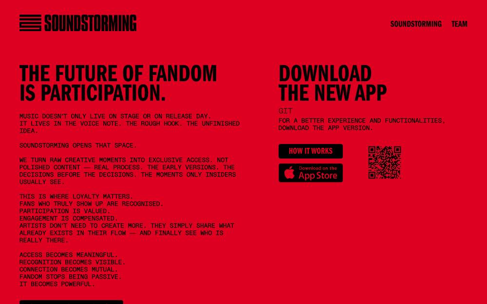 Portada de la web de Soundstorming