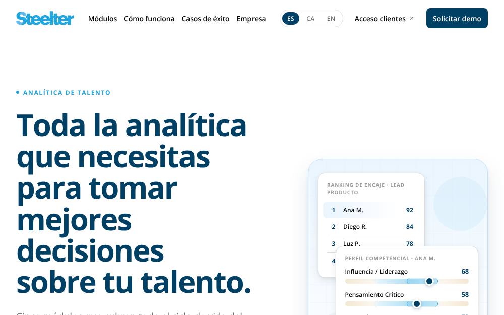 Portada de la web de Steelter