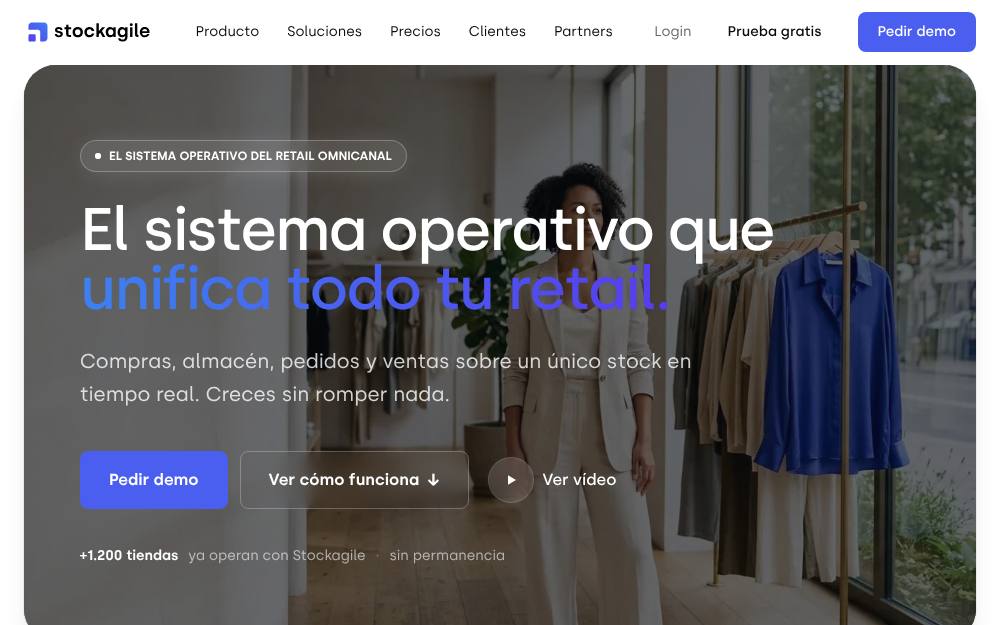 Portada de la web de Stockagile