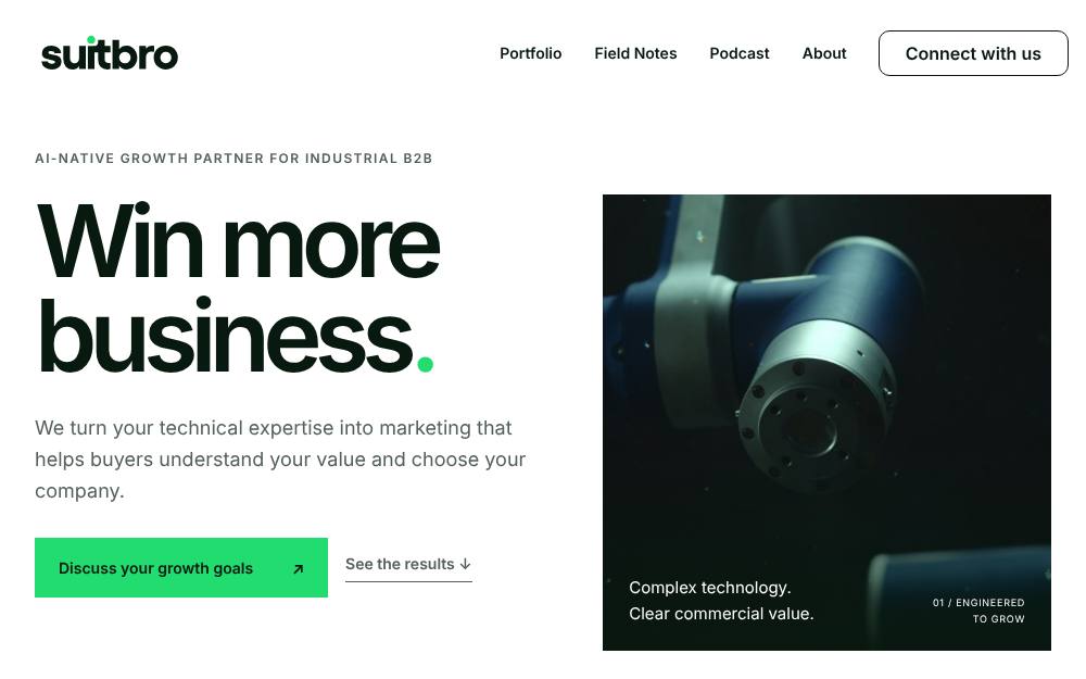 Portada de la web de Suitbro
