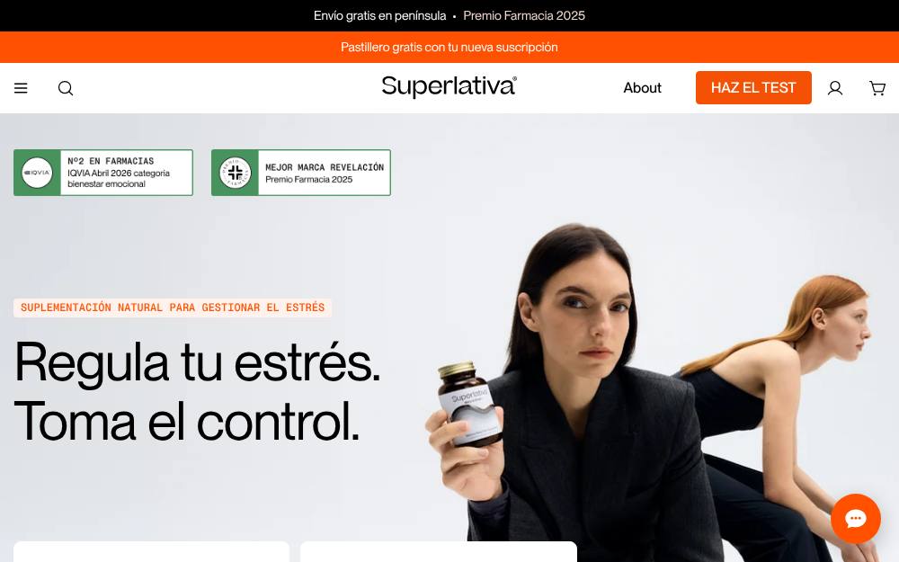 Portada de la web de Superlativa