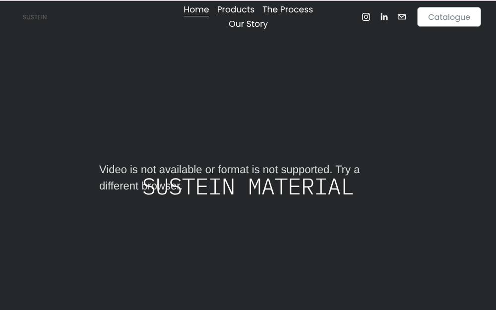 Portada de la web de Sustein Material