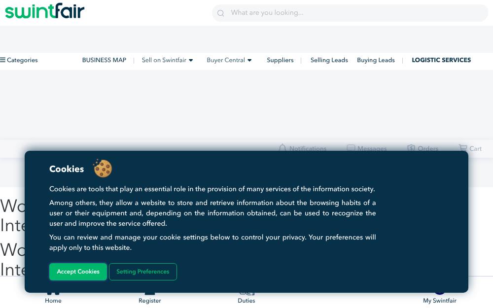 Portada de la web de Swintfair