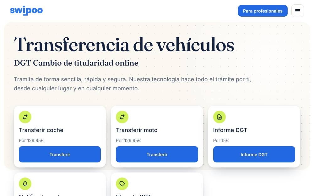 Portada de la web de Swipoo