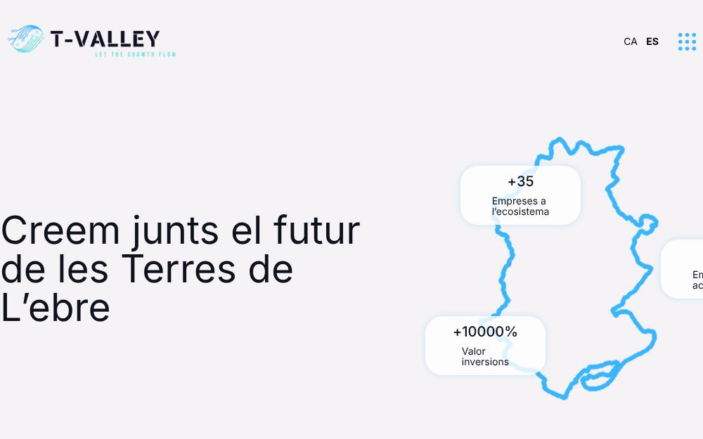 Portada de la web de T-Valley
