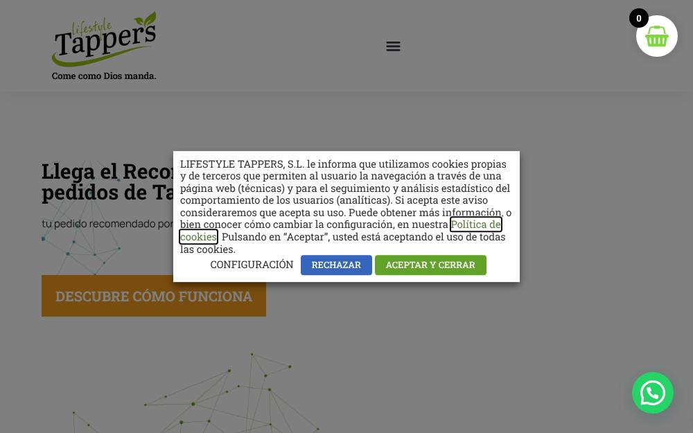 Portada de la web de Tappers Lifestyle