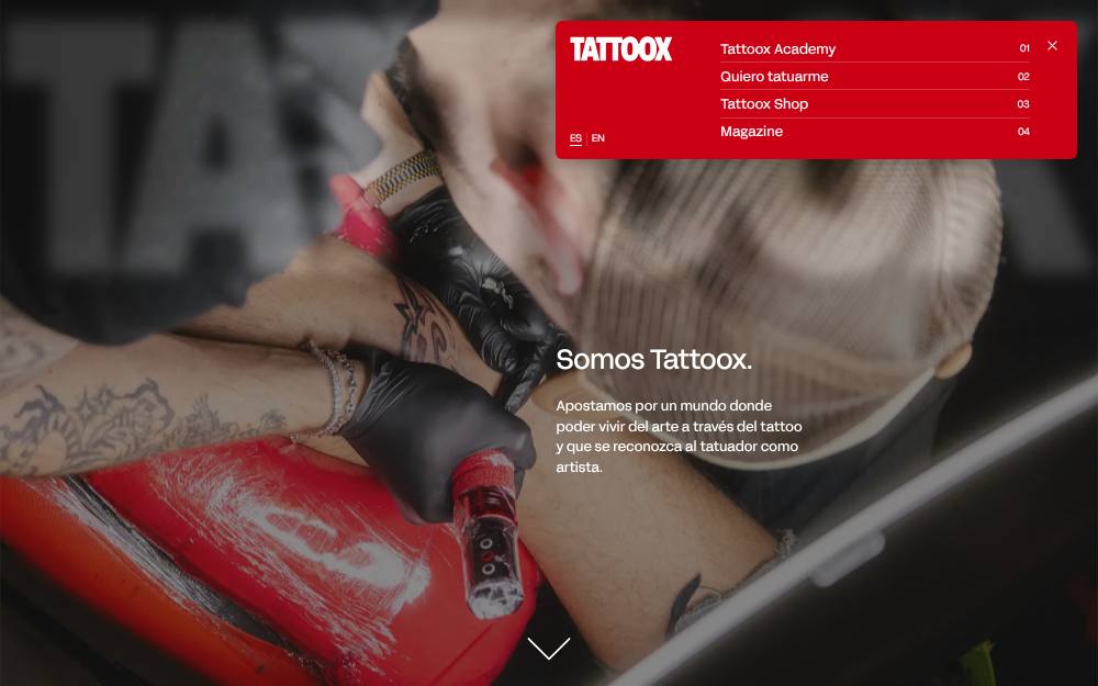 Portada de la web de Tattoox